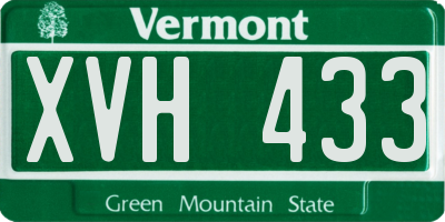 VT license plate XVH433
