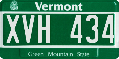 VT license plate XVH434
