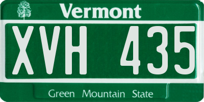 VT license plate XVH435