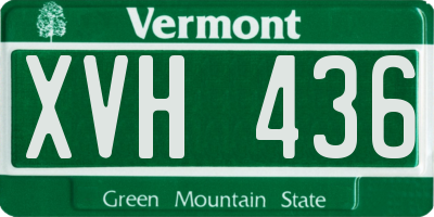 VT license plate XVH436