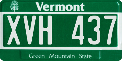 VT license plate XVH437
