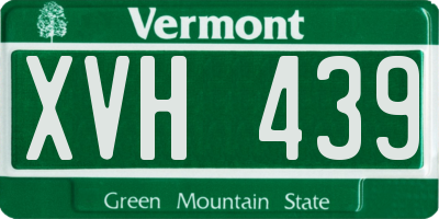 VT license plate XVH439