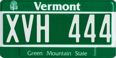 VT license plate XVH444
