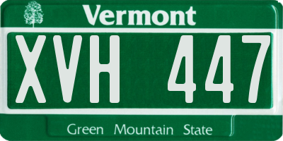 VT license plate XVH447