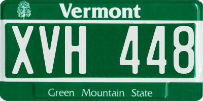 VT license plate XVH448