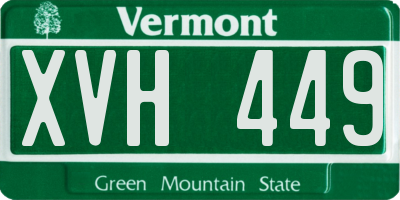 VT license plate XVH449