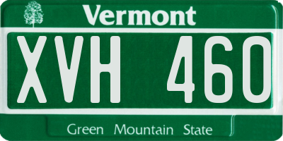 VT license plate XVH460