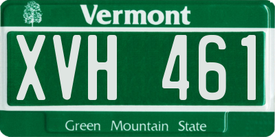 VT license plate XVH461