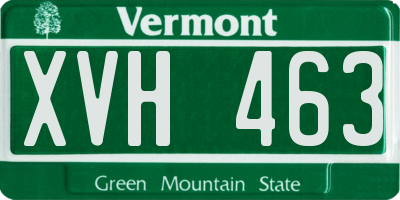 VT license plate XVH463