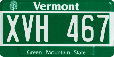 VT license plate XVH467