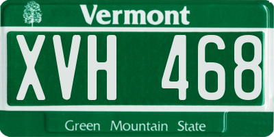 VT license plate XVH468