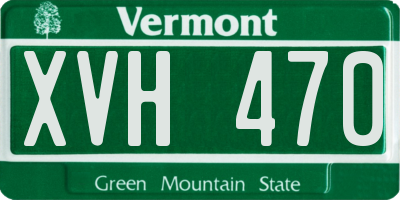 VT license plate XVH470