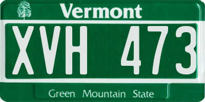VT license plate XVH473