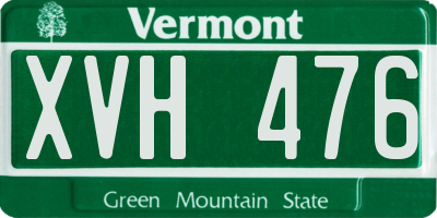 VT license plate XVH476