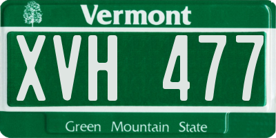 VT license plate XVH477