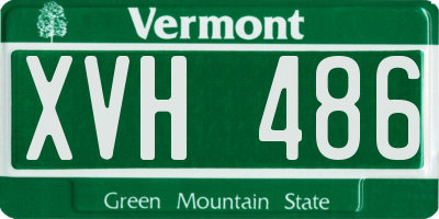 VT license plate XVH486