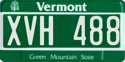 VT license plate XVH488