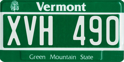 VT license plate XVH490