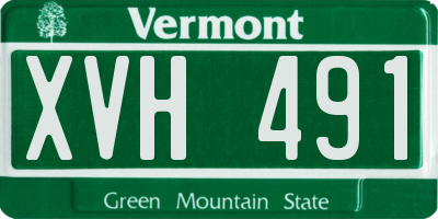 VT license plate XVH491