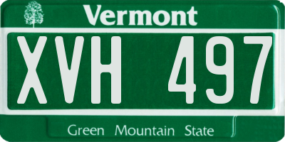 VT license plate XVH497