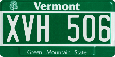 VT license plate XVH506