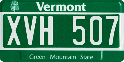 VT license plate XVH507