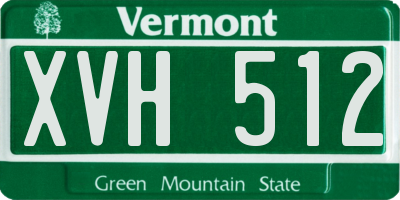 VT license plate XVH512