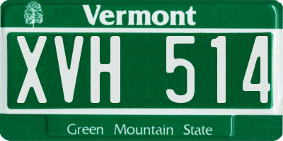 VT license plate XVH514