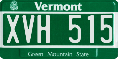 VT license plate XVH515