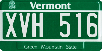 VT license plate XVH516