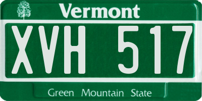 VT license plate XVH517