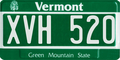 VT license plate XVH520