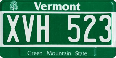 VT license plate XVH523