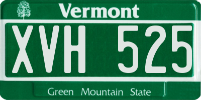 VT license plate XVH525
