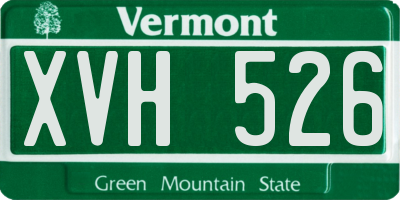 VT license plate XVH526