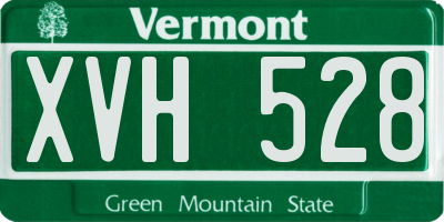 VT license plate XVH528
