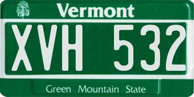 VT license plate XVH532