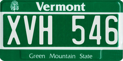 VT license plate XVH546