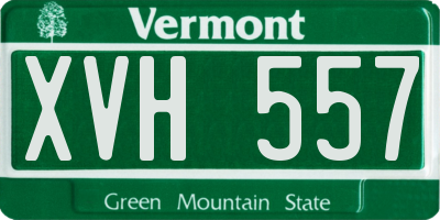 VT license plate XVH557