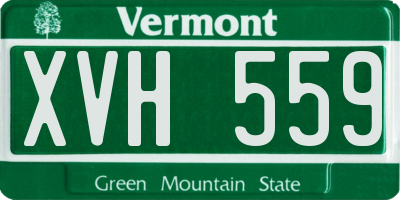 VT license plate XVH559