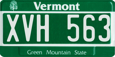 VT license plate XVH563