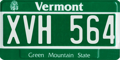 VT license plate XVH564