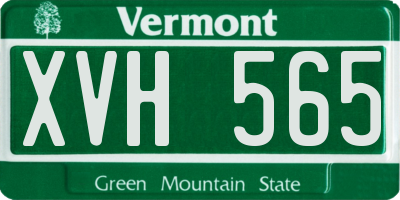 VT license plate XVH565