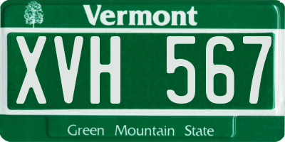 VT license plate XVH567