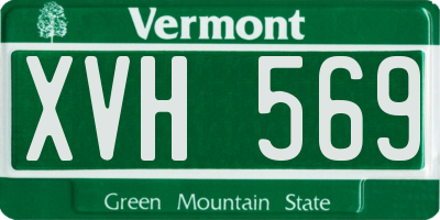 VT license plate XVH569