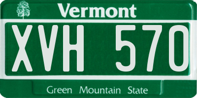 VT license plate XVH570