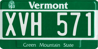 VT license plate XVH571