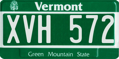 VT license plate XVH572