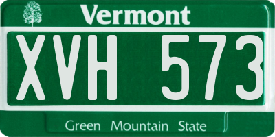 VT license plate XVH573