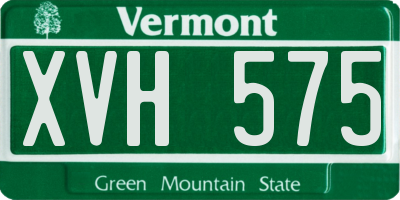 VT license plate XVH575